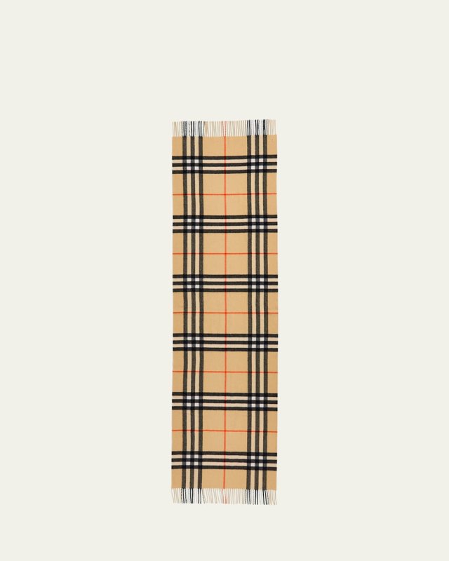 Men's Giant Check Cashmere Scarf